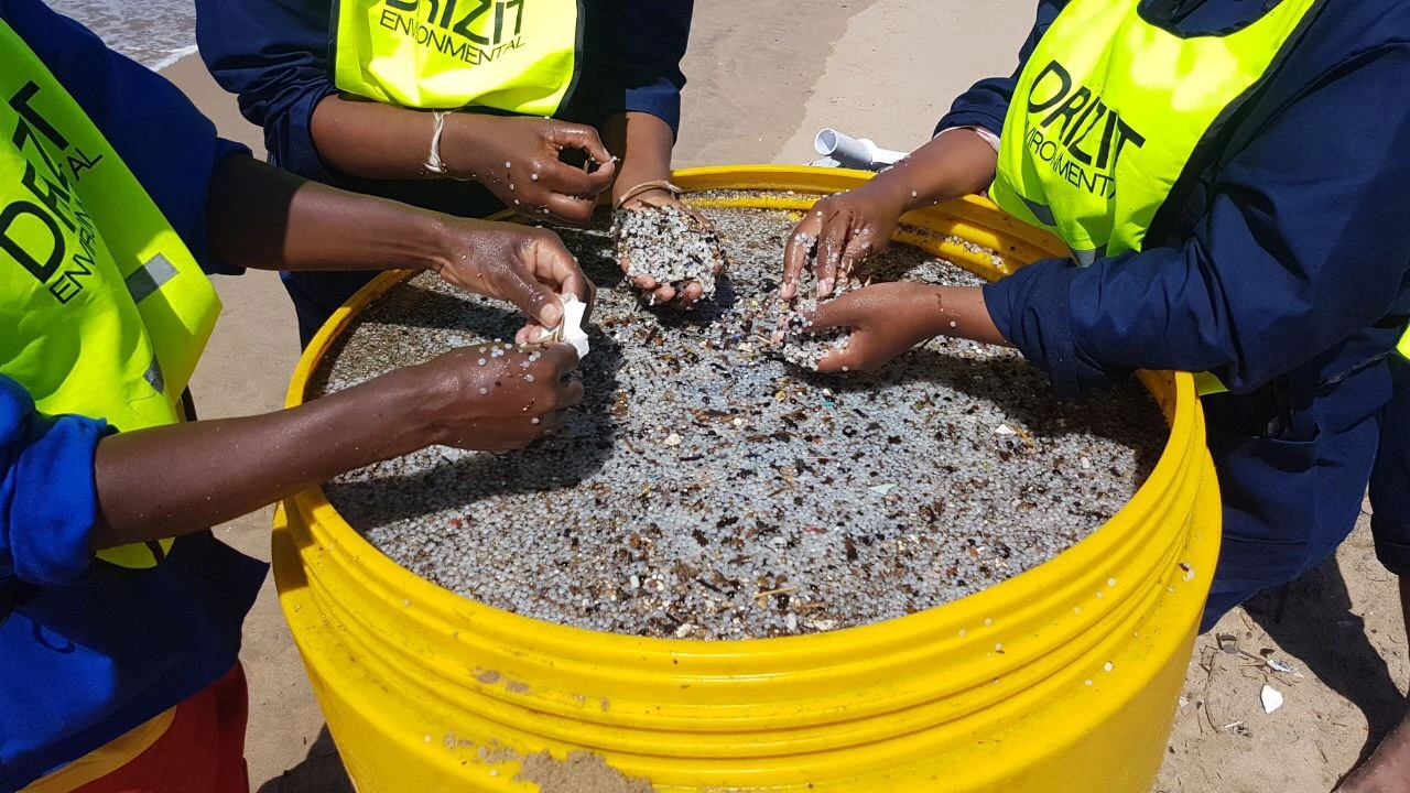 Nurdles in bucket